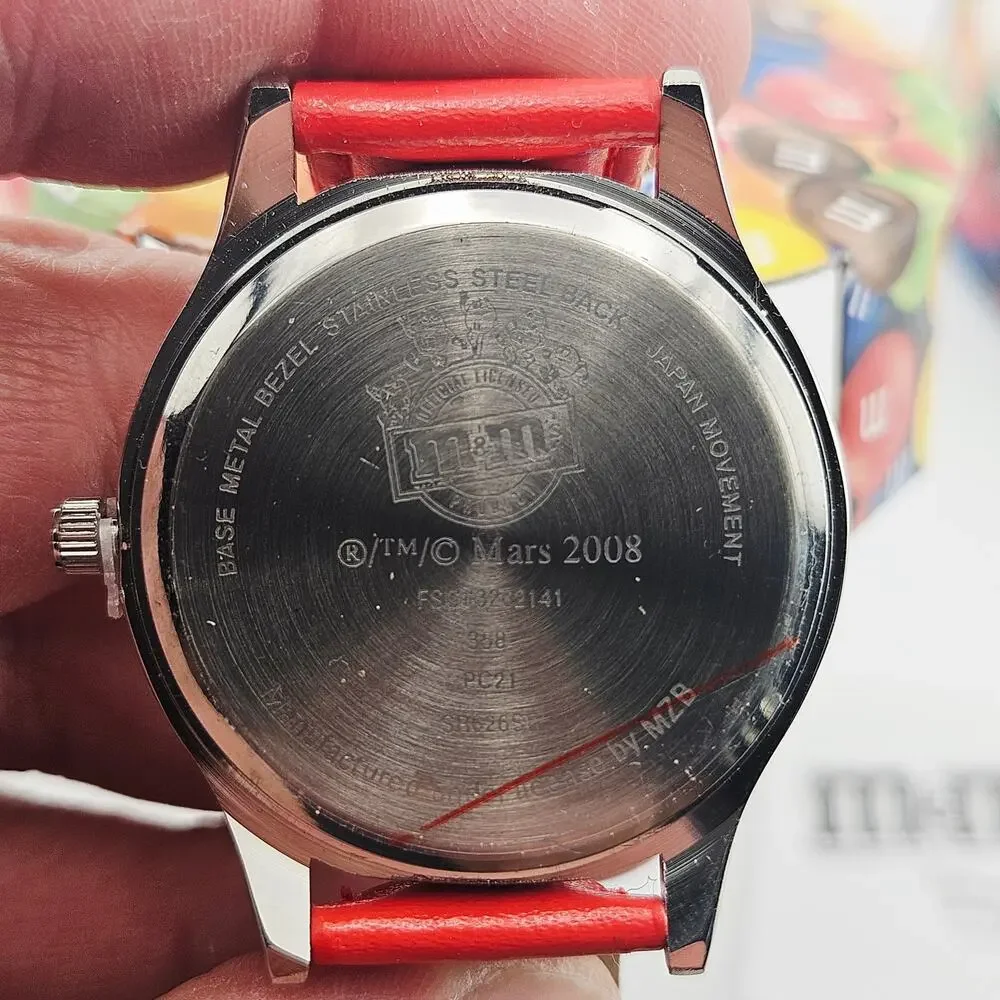 M&M Red Guy Character Watch 2008 Retro Kidcore Collectible Candy Lover In Tin